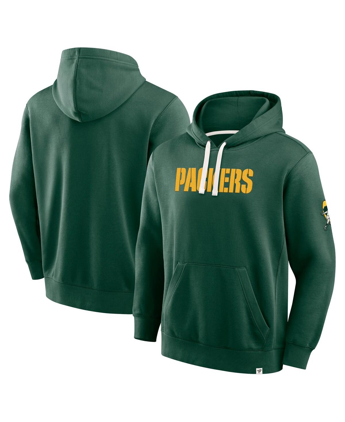 Fanatics Men's Green Green Bay Packers New Horizons Heritage Pullover Hoodie In Green
