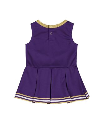 Girls Baby Boys and Girls Purple LSU Tigers Lollipop Park Cheer Dress