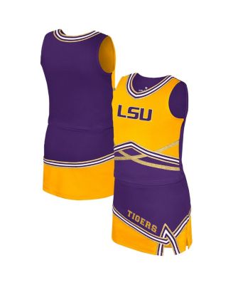 Colosseum - Big Girls Purple LSU Tigers Lollipop Park Cheer Two-Piece Set