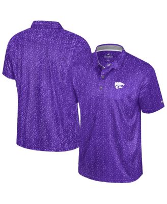 Colosseum - Men's Purple Kansas State Wildcats Football Print Polo