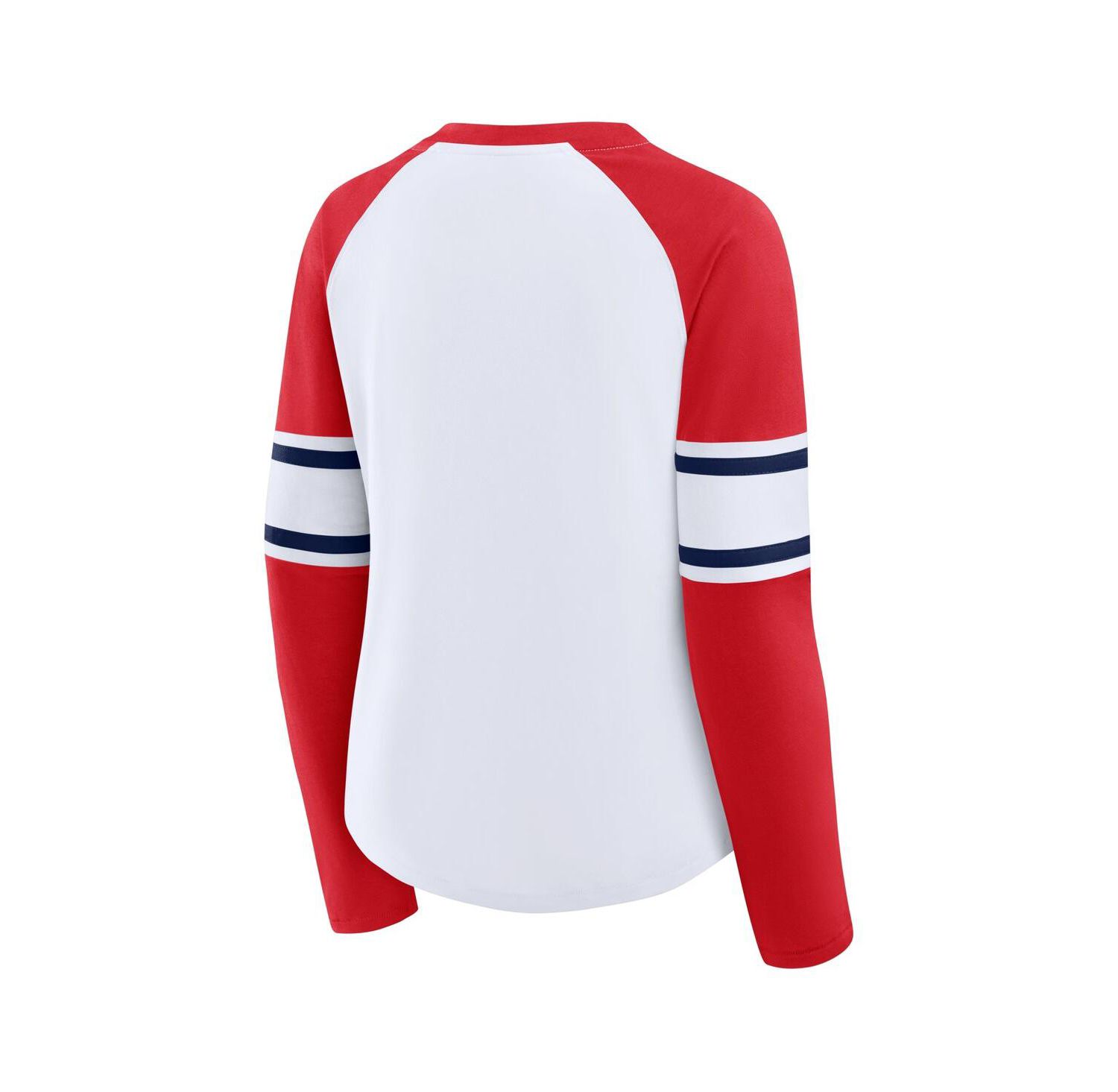 Women's White/Red St. Louis Cardinals Blitz Package Raglan Lace-Up V-Neck Long Sleeve T-Shirt