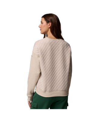 Women's Beige Oregon Ducks Collegiate Hart Mountain Quilted Sweatshirt
