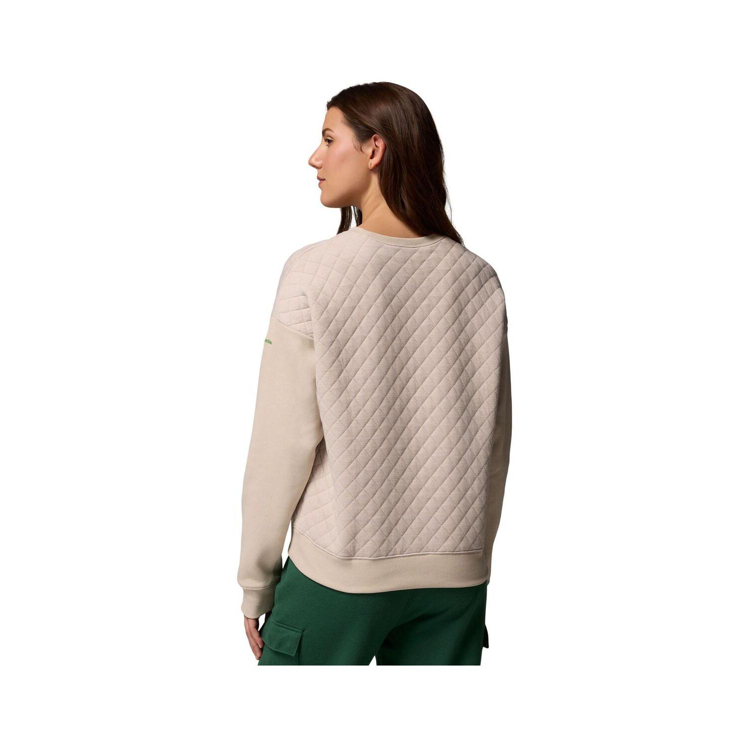 Women's Beige Oregon Ducks Collegiate Hart Mountain Quilted Sweatshirt