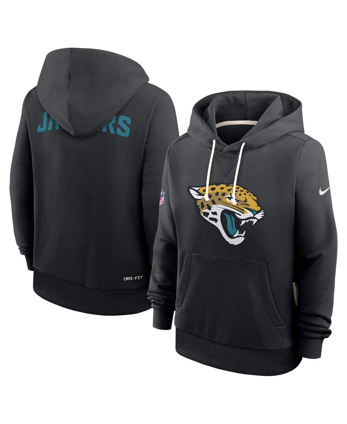 Nike Women's Black Jacksonville Jaguars Sideline Standard Issueâ Initial Homeâ Dri-fit Hoodie In Black