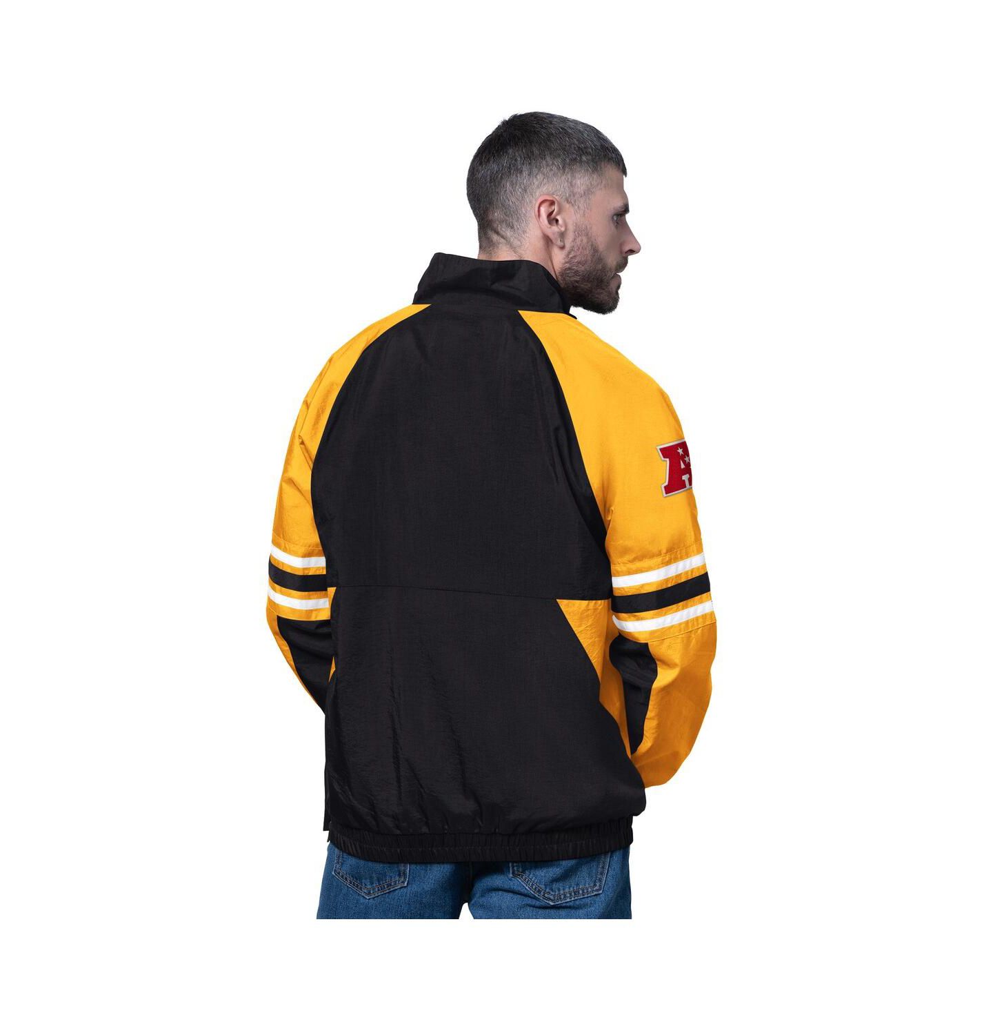 Мужская толстовка Starter Black Pittsburgh Steelers Prospect Half-Zip Pullover — фото 2