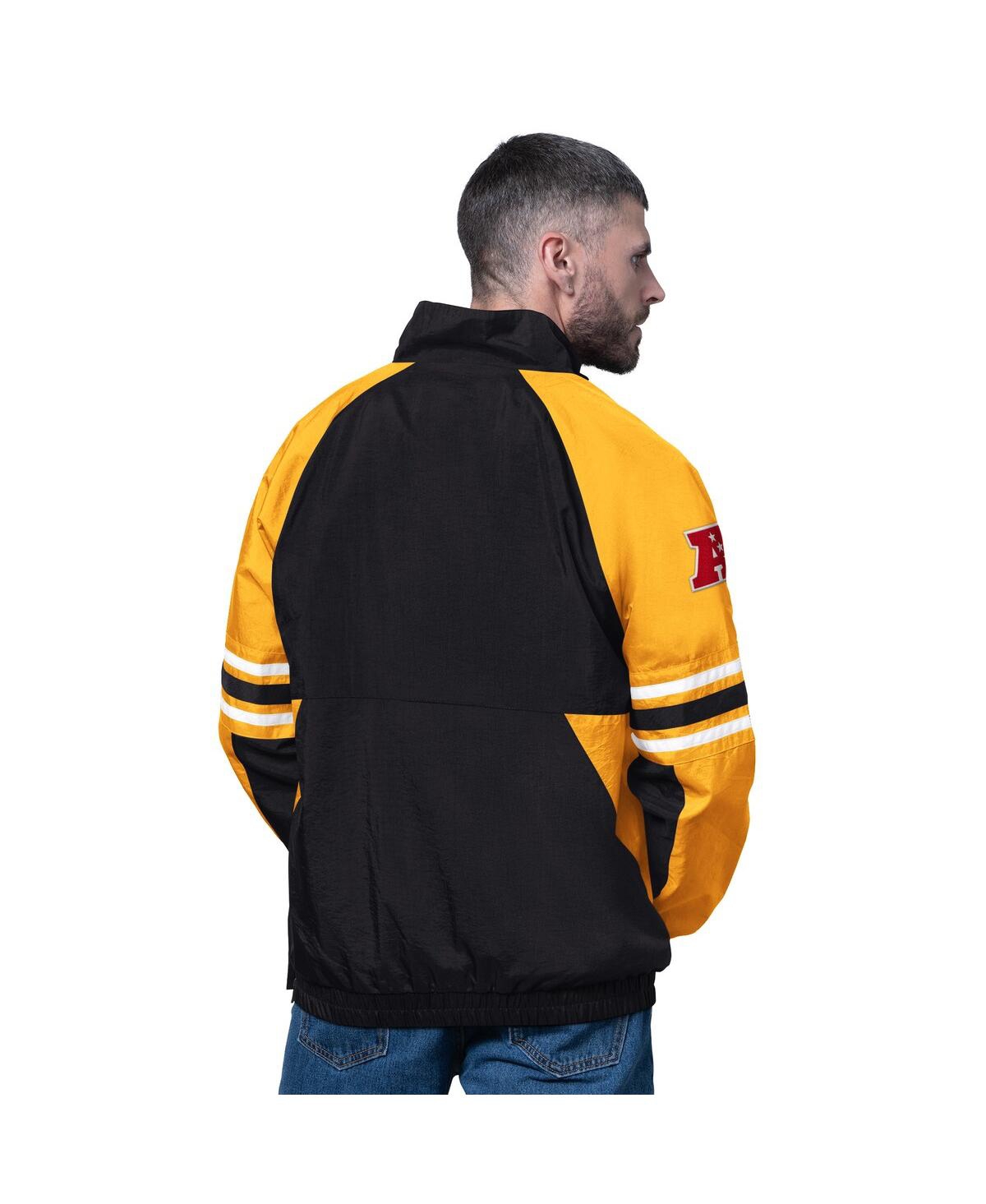 Starter Men's Black Pittsburgh Steelers Prospect Half-zip Pullover Sweatshirt In Black