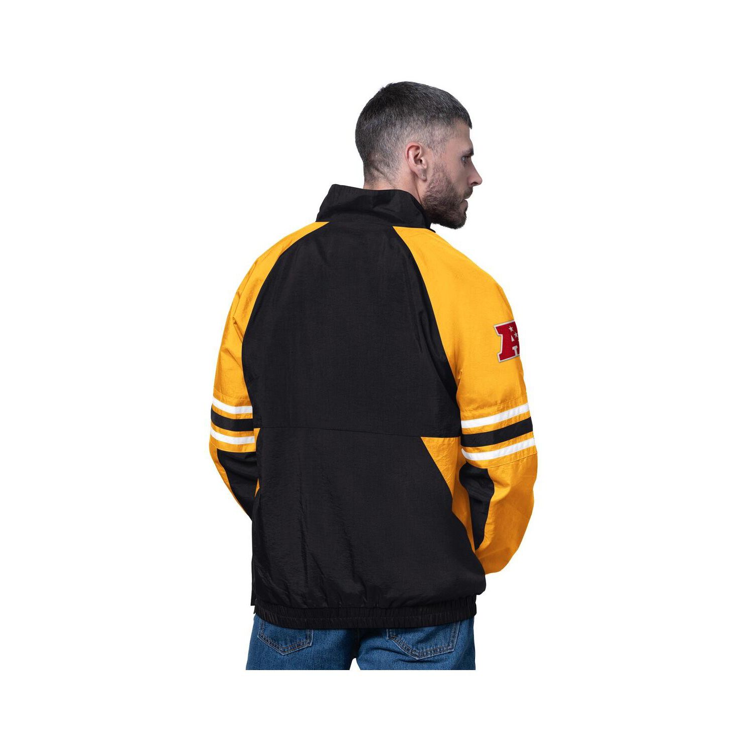 Men's Black Pittsburgh Steelers Prospect Half-Zip Pullover Sweatshirt