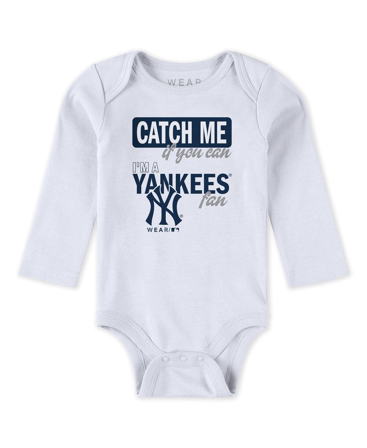 Wear By Erin Andrews Baby Boys And Girls 3-piece New York Yankees Turn Me Around Bodysuit And Pants Set In Multi