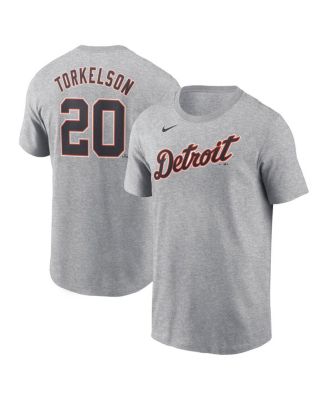 Nike - Men's Spencer Torkelson Gray Detroit Tigers Fuse Name Number T-Shirt