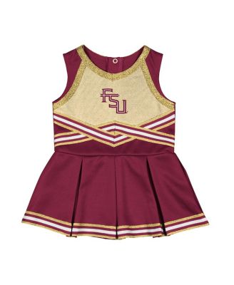 Girls Baby Boys and Girls Garnet Florida State Seminoles Lollipop Park Cheer Dress