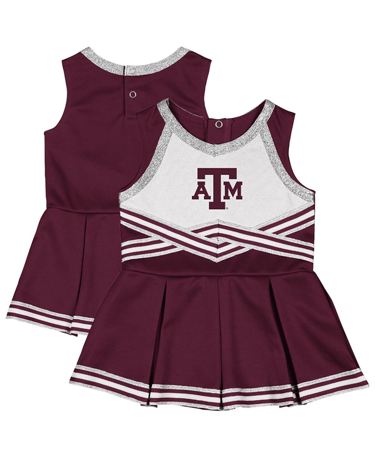 Colosseum Girls Baby Boys And Girls Maroon Texas A&m Aggies Lollipop Park Cheer Dress In Red