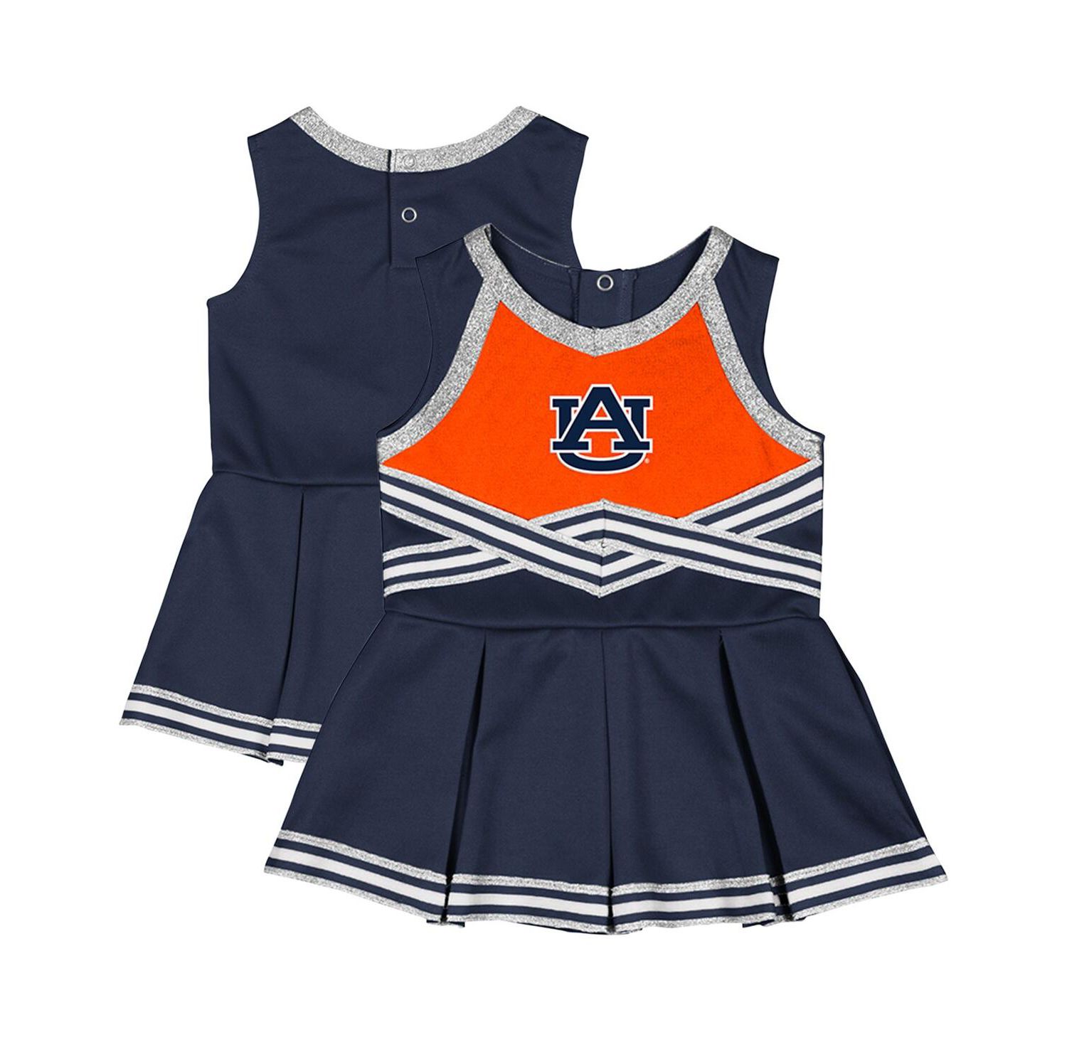 Girls Baby Boys and Girls Navy Auburn Tigers Lollipop Park Cheer Dress