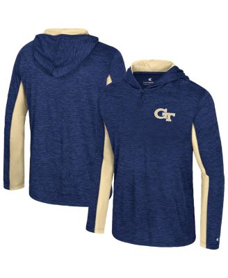 Colosseum - Men's Navy Georgia Tech Yellow Jackets Always Sunny Quarter-Zip Hoodie