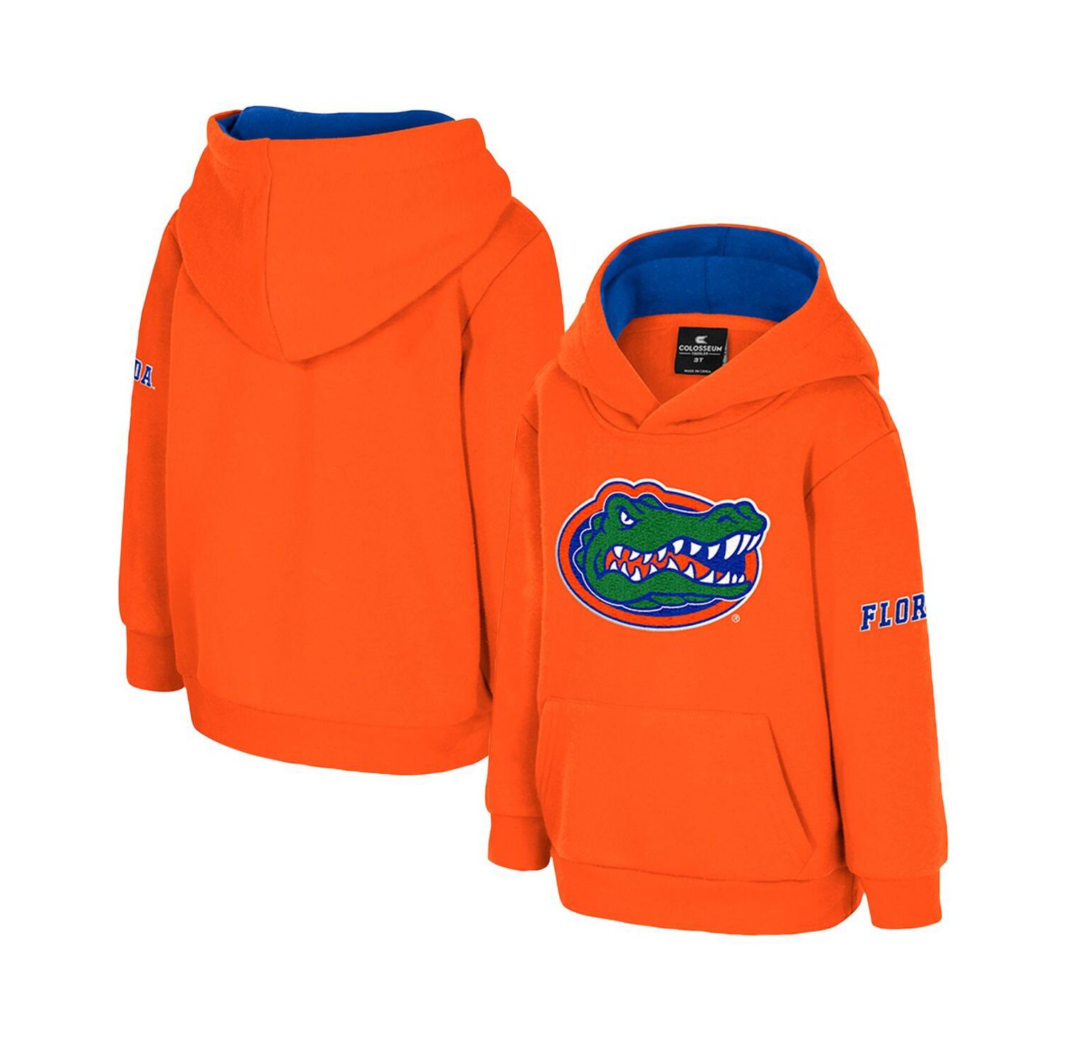 Toddler Orange Florida Gators Big Logo Volume Fleece Pullover Hoodie