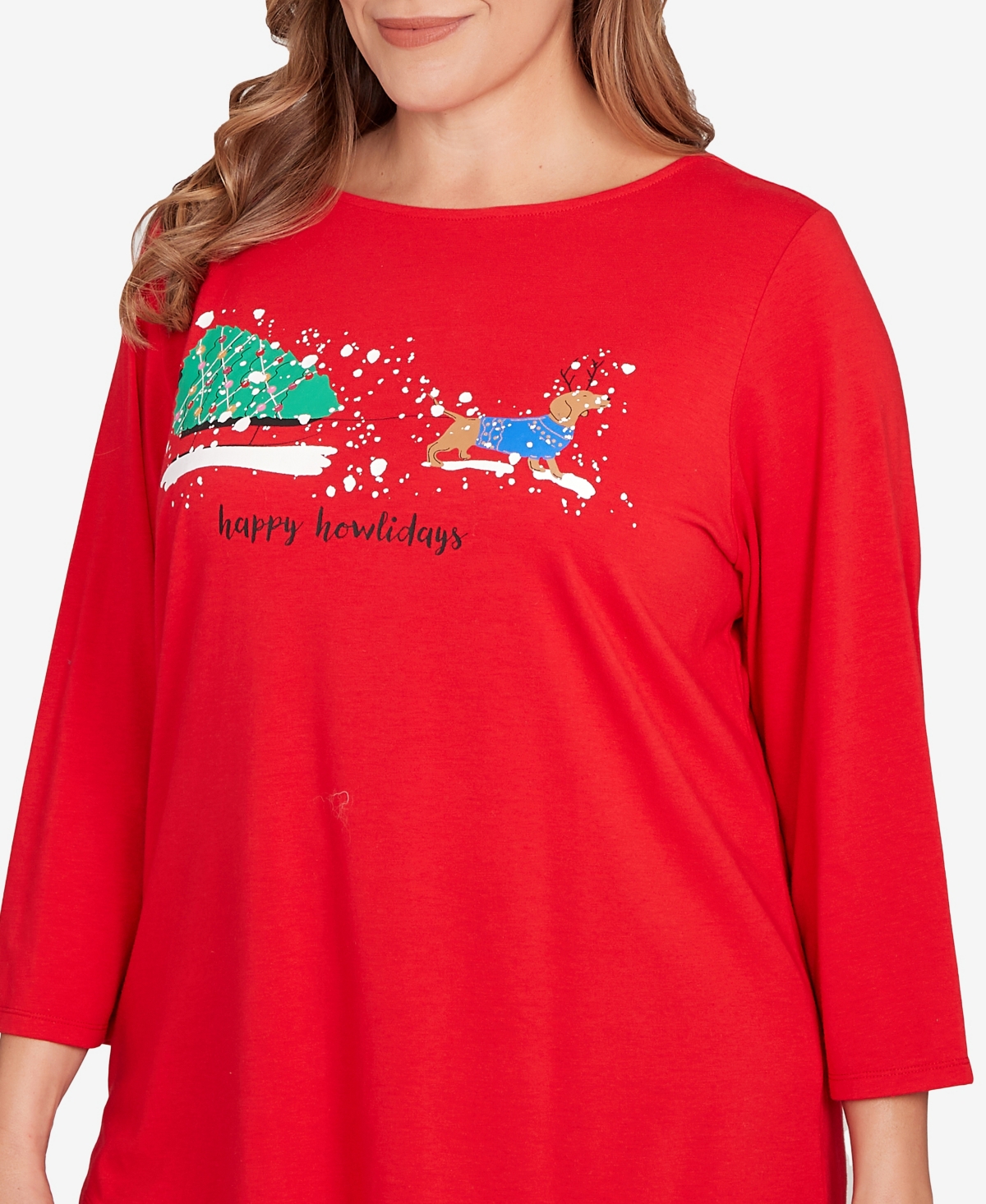 Ruby Rd. Plus Happy Howlidays Knit Top