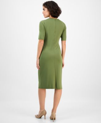 Women's Cowl-Neck Side-Ruched Dress