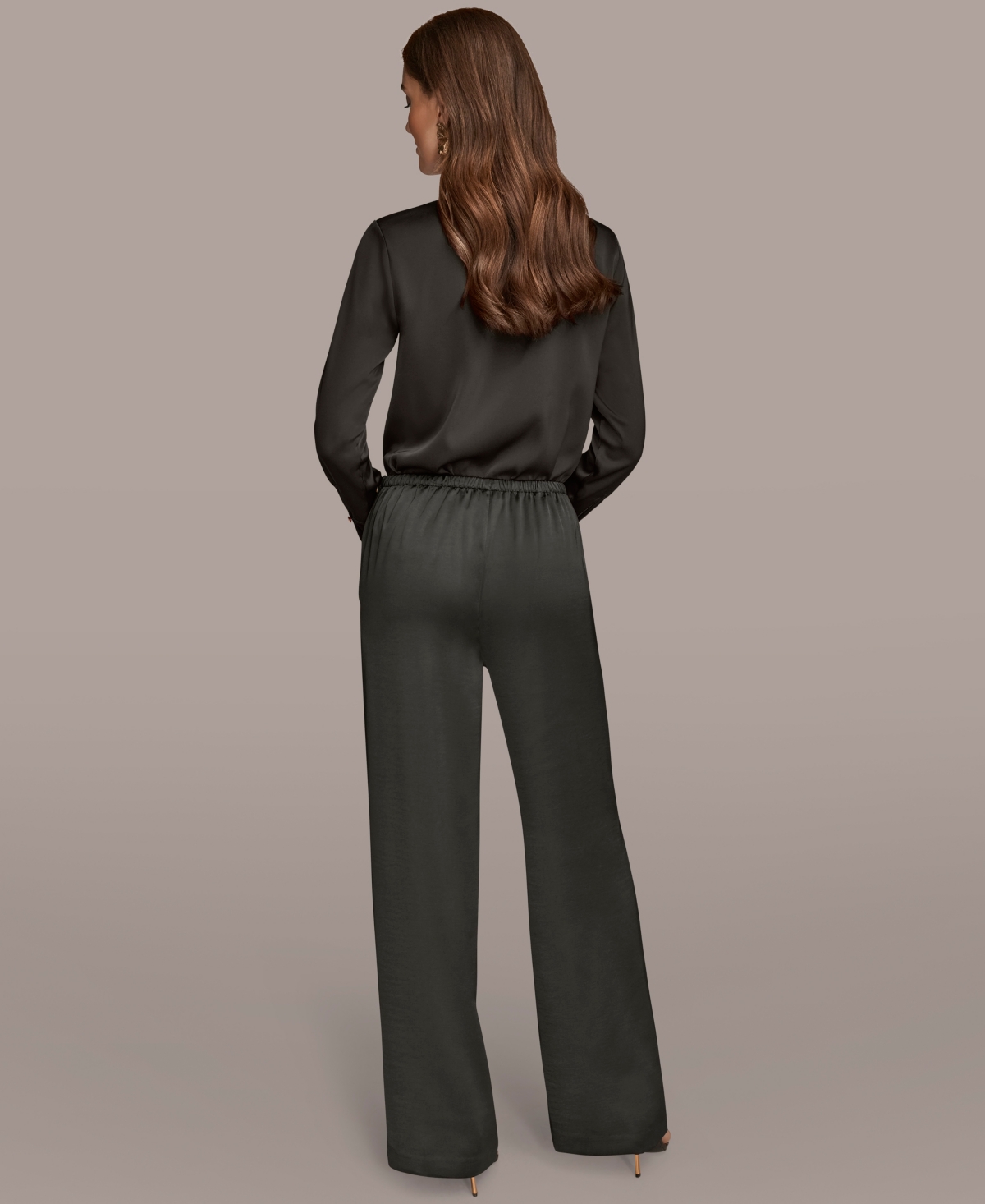 Donna Karan Women's Wide Leg Pants In Black