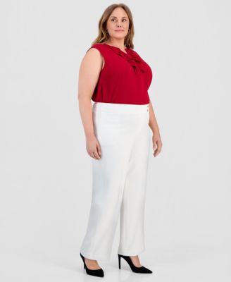 Plus Size High-Rise Wide-Leg Pants