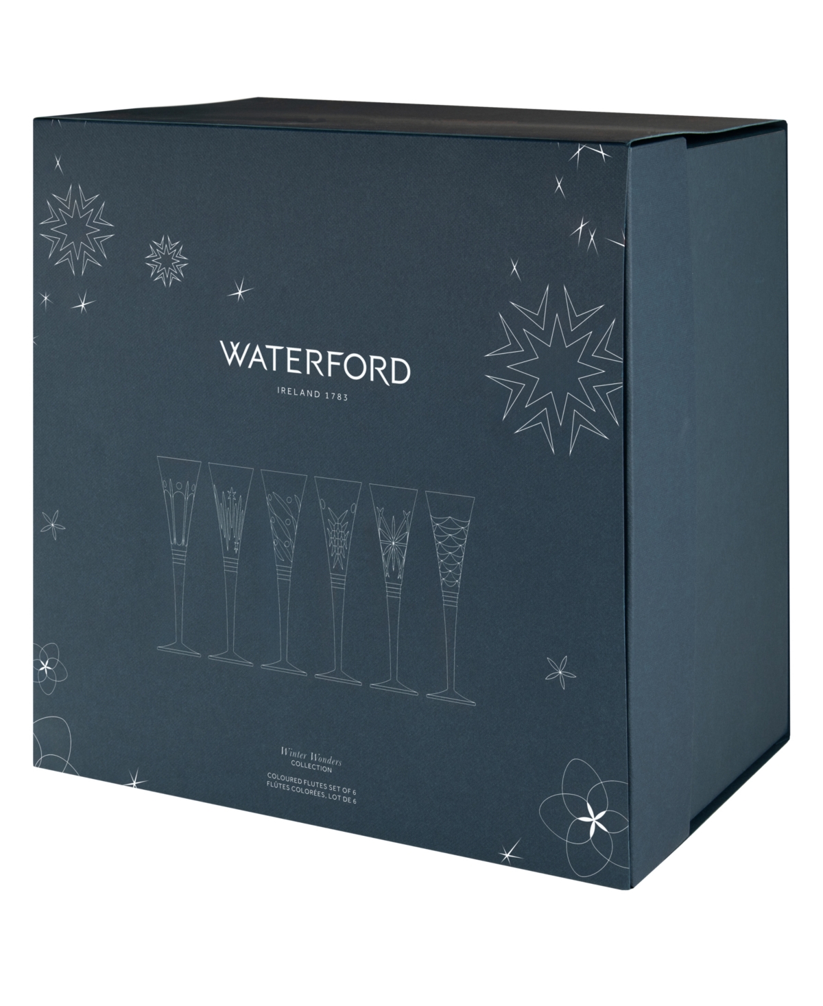 Waterford Winter Wonders Set Of 6 Crystal Flutes In Multi