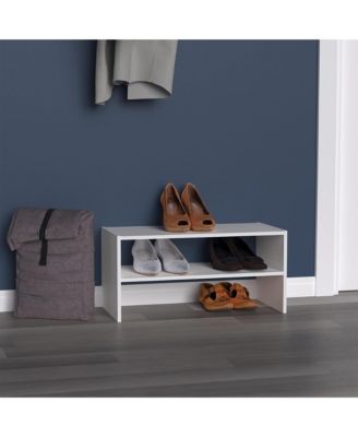 24 Inch Wide Horizontal Stackable Closet Storage Organizer, White