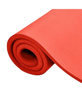 GoCloud 1" Extra Thick Exercise Mat w/Carrying Strap, Red