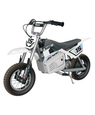 MX400 Dirt Rocket 24V Electric Toy Motocross Dirt Bike, White (2 Pack