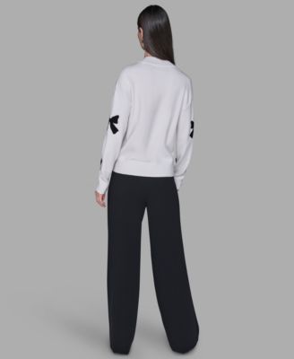Women’s All-Over Bow Appliqu&eacute; Sweater