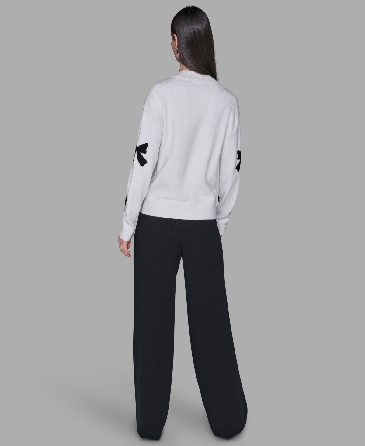 Karl Lagerfeld Women's All-over Bow Sweater In Multi