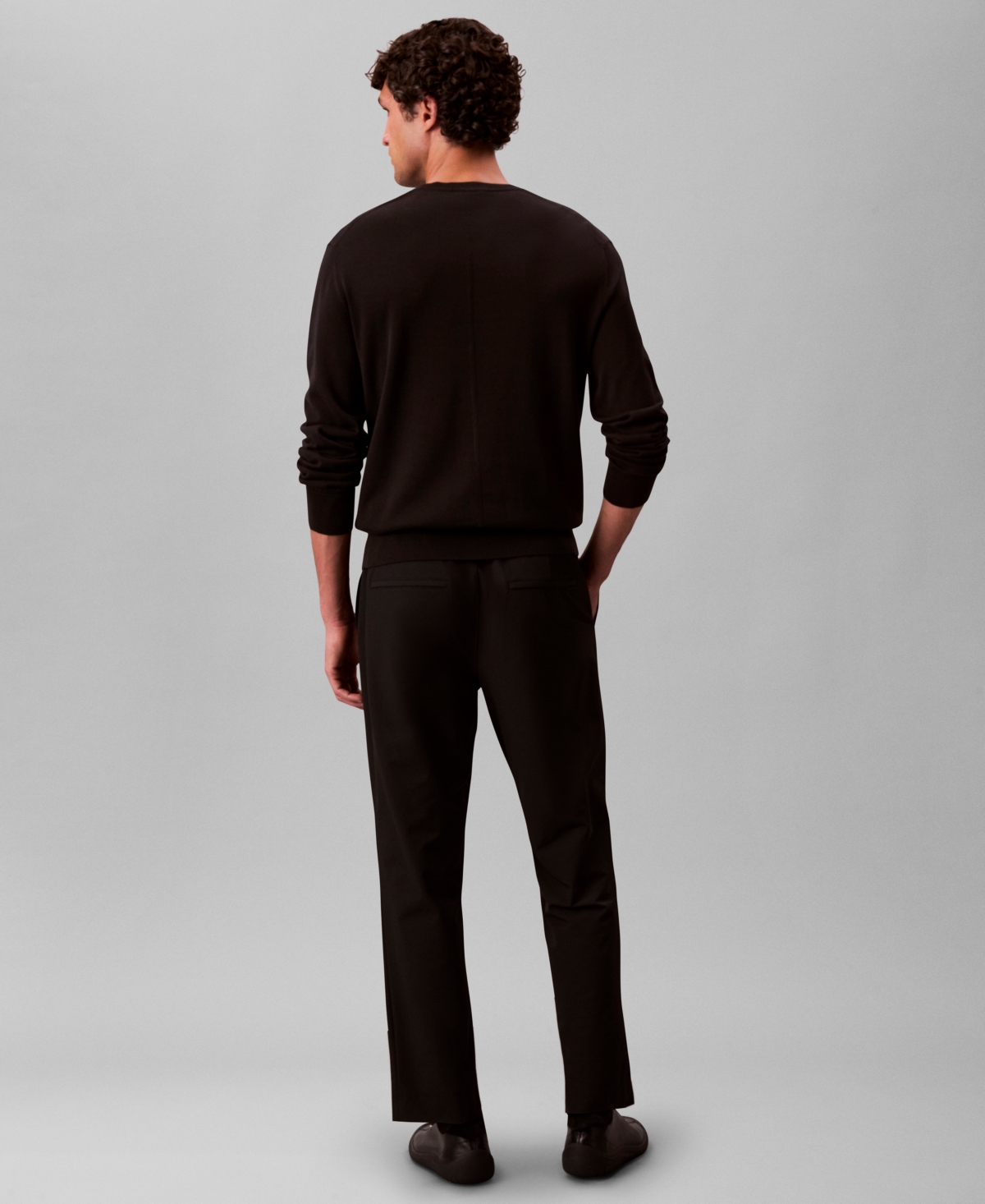 Calvin Klein Men's Regular Fit Elastic Jogger Pants In Brown