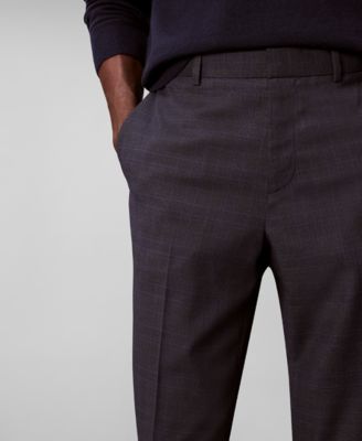 Men's Slim-Fit Check Trouser Pants