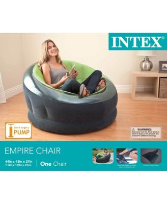 Empire Inflatable Blow Up Lounge Dorm Camping Chair for Adults, Lime Green