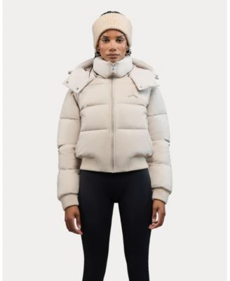 Women's Pariset Cropped Puffer Bomber with Detachable Sleeves