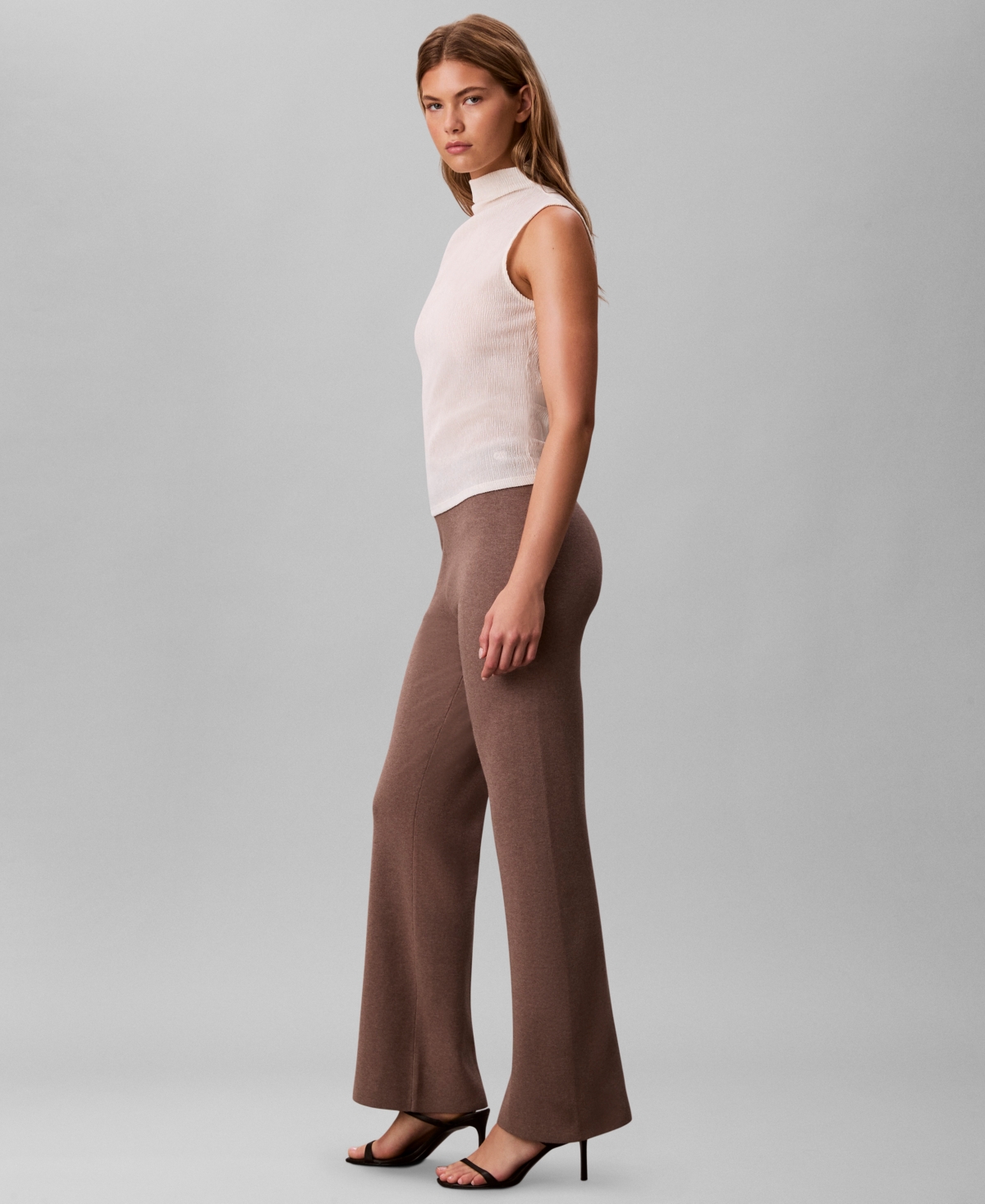 Calvin Klein Jeans Est.1978 Women's Half Milano Slim Pants In Neutral