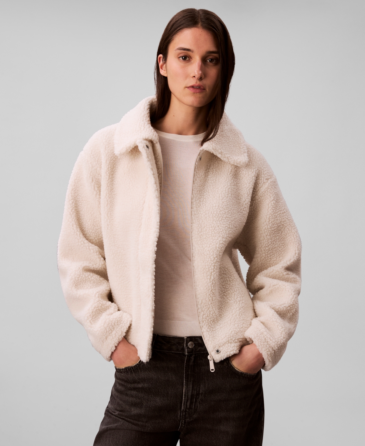 Calvin Klein Jeans Women's Point Collar Jacket