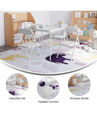 Kids 5 Piece Folding Table And Chair Set - Kids Activity Table Set