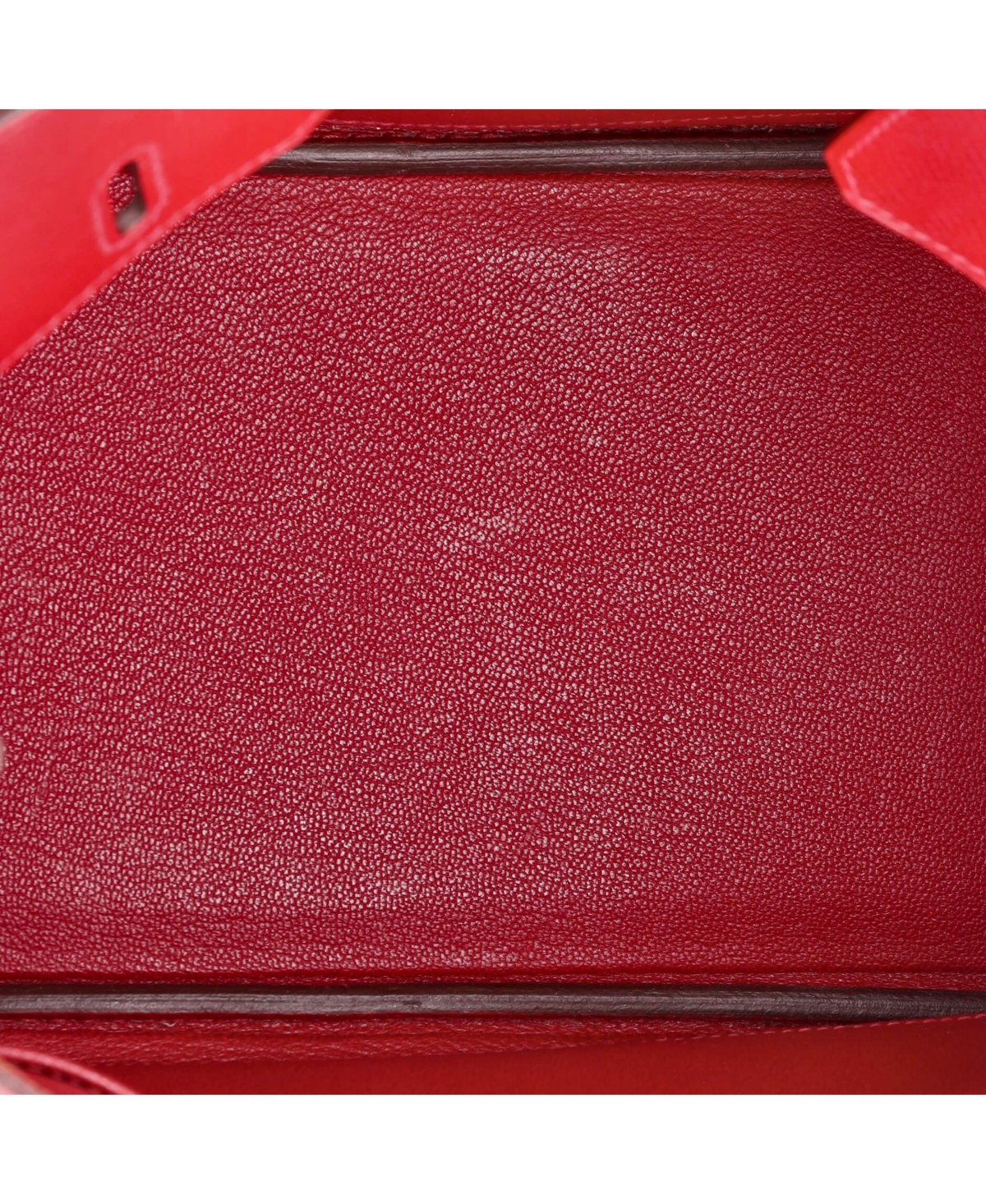 Pre-Owned Hermes Birkin 25 Handbag Red Epsom with Palladium Hardware
