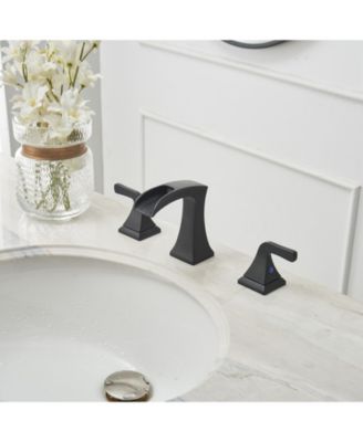 8 in. Widespread 2-Handle Waterfall Bathroom Sink Faucet