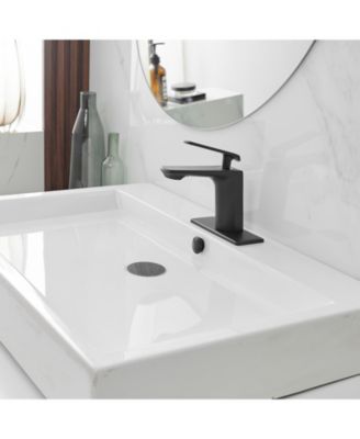 Single Hole Single-Handle Bathroom Faucet in Matte Black