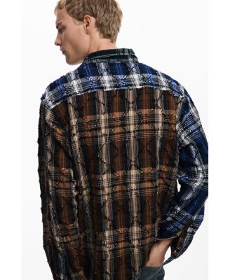 Men's Embroidered checks shirt