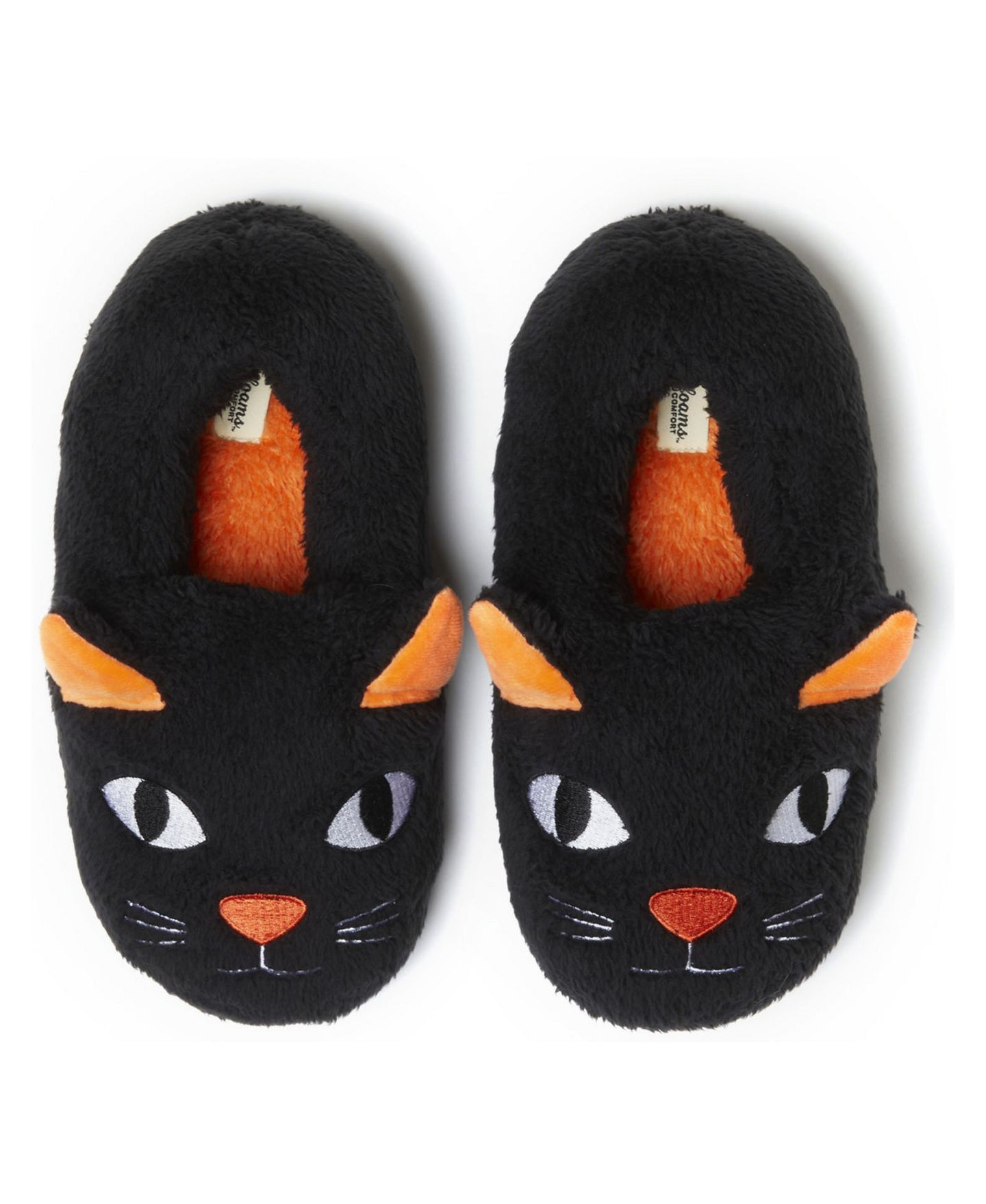 Тапочки Dearfoams Unisex Adult Halloween Critter Closed Back Slipper, цвет: Чёрный — фото 1