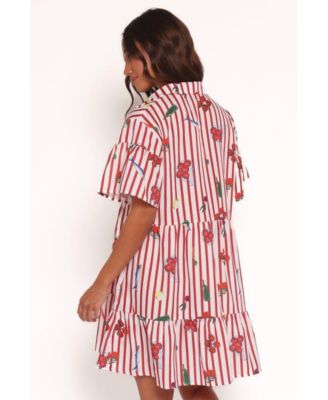 Women's Peachy Mini Dress - Red Picnic Stripe