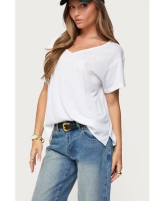 Womens Sonora Oversized V Neck T Shirt