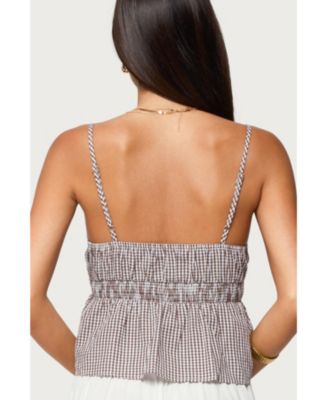 Women's Zahara Gingham Babydoll Top