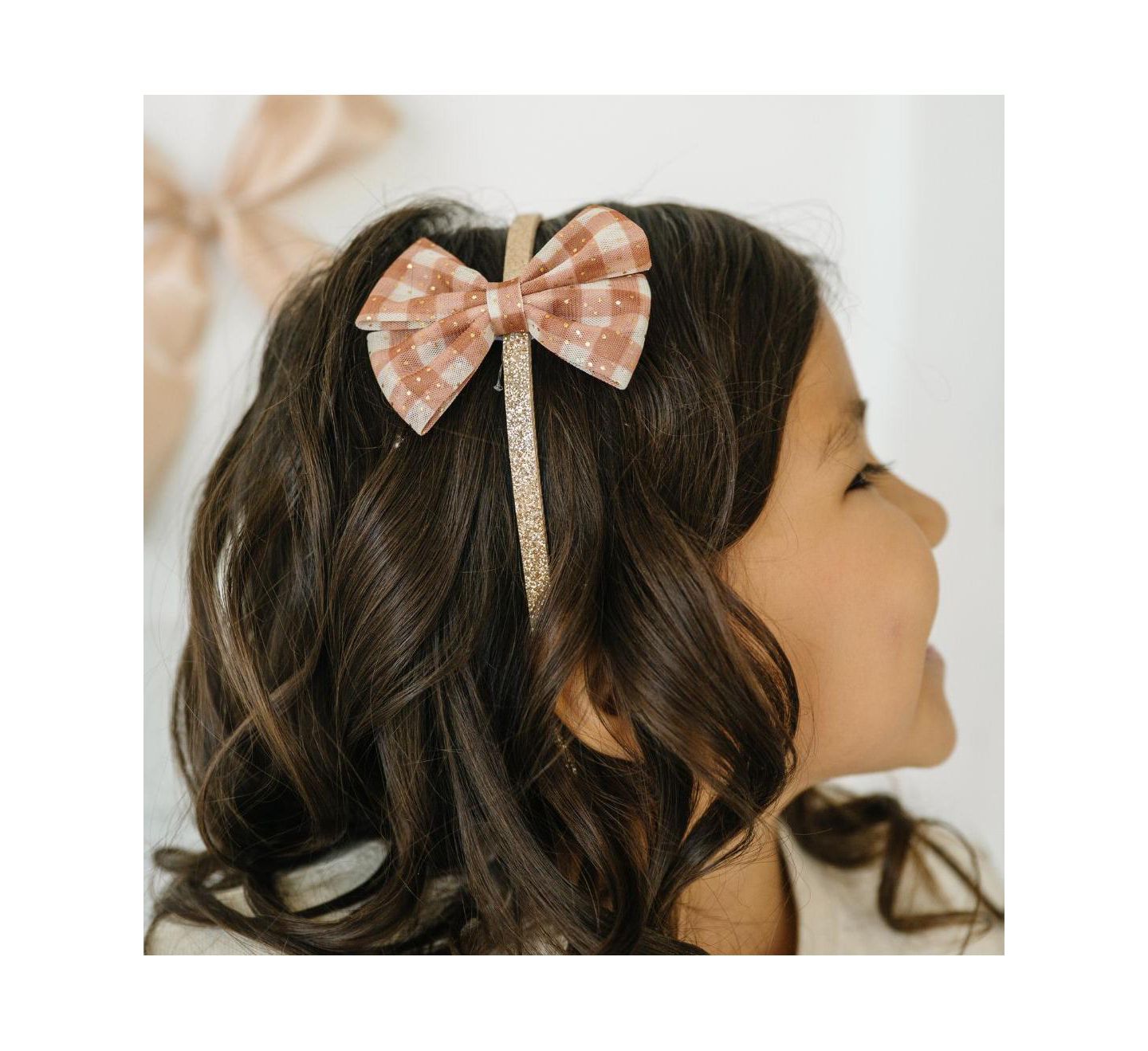 Аксессуары для волос Sweet Wink Child Gingham Printed Tulle Bow Headband для девочек, цвет: Разноцветный — фото 4