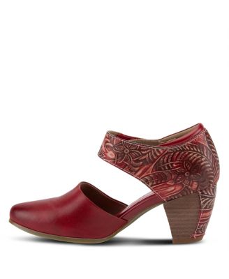 Spring Step Toolie Mary Jane Pump with Hand-Painted Vamp