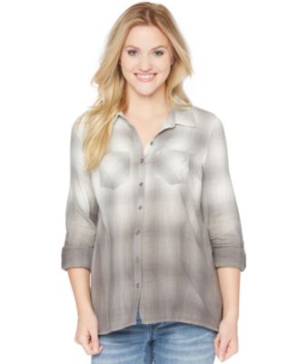 Wendy Bellissimo Maternity Ombre-Plaid 