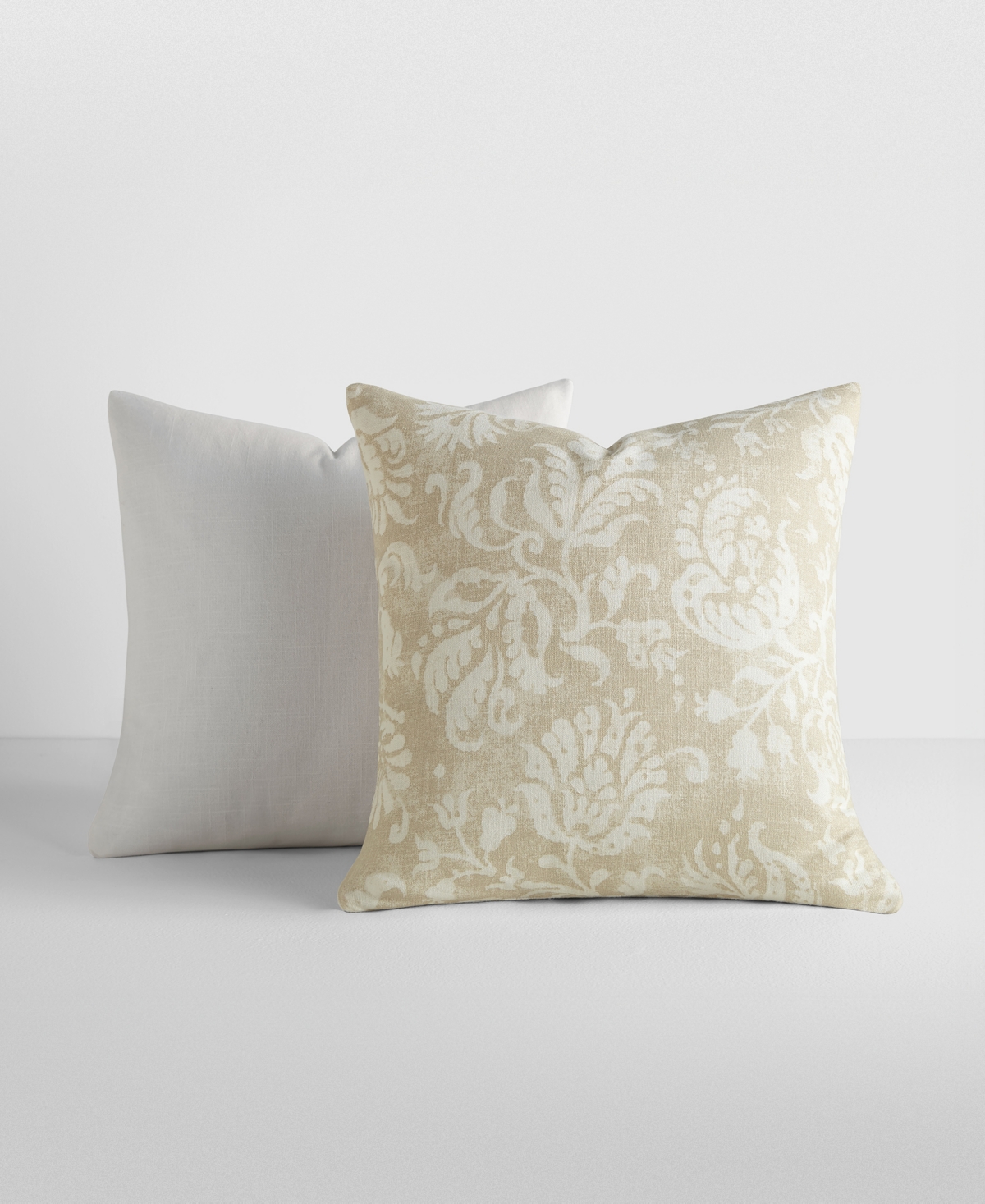 Ienjoy Home Cotton Slub 2-pack Decor Pillows, 20" X 20" In Neutral