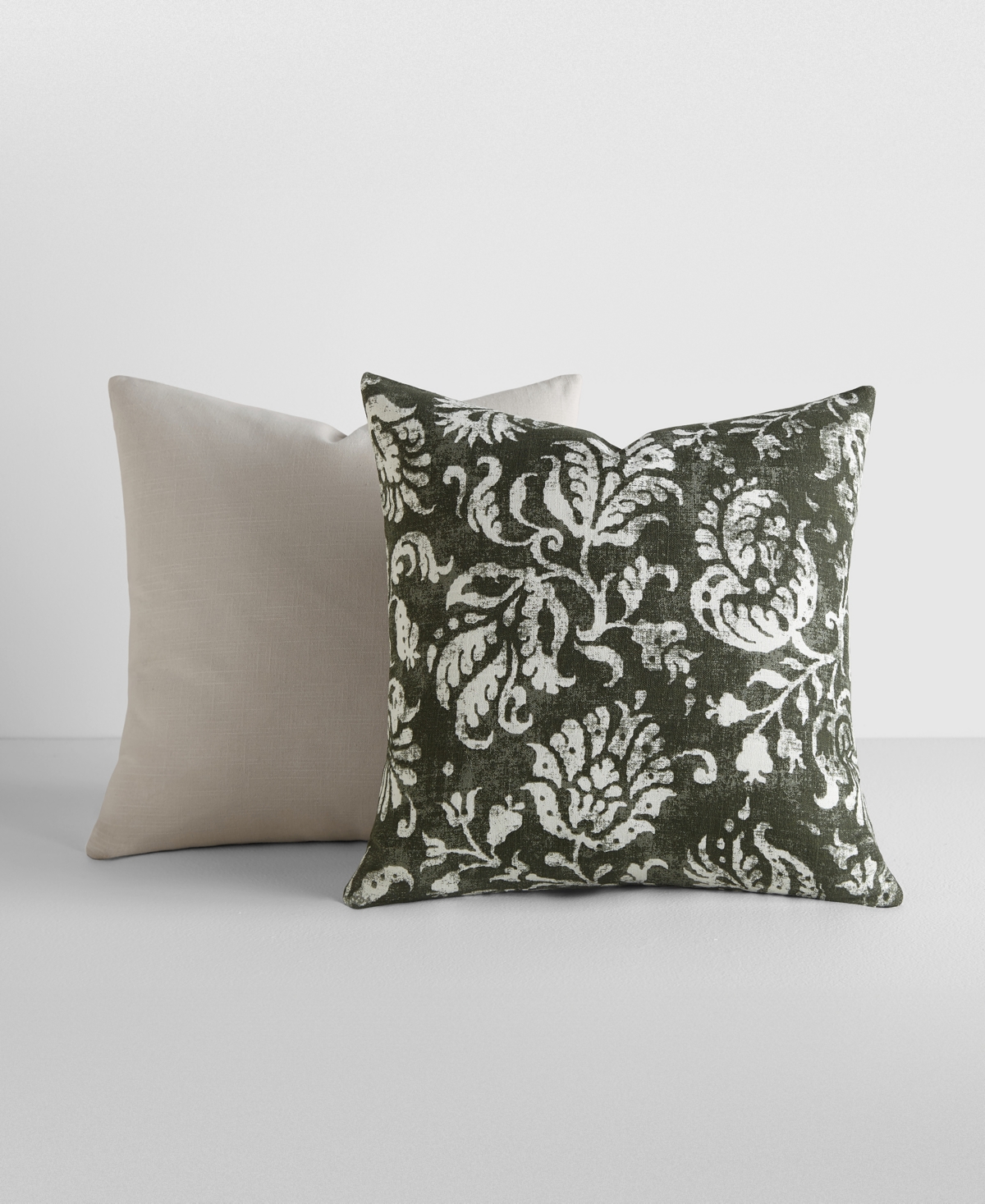 Ienjoy Home Cotton Slub 2-pack Decor Pillows, 20" X 20" In Green