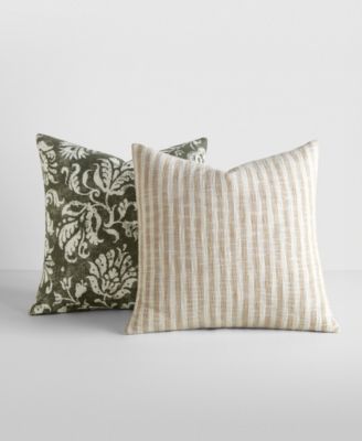 Yarn-Dyed Pattern 2-Pack Decorative Pillows, 20" x 20"