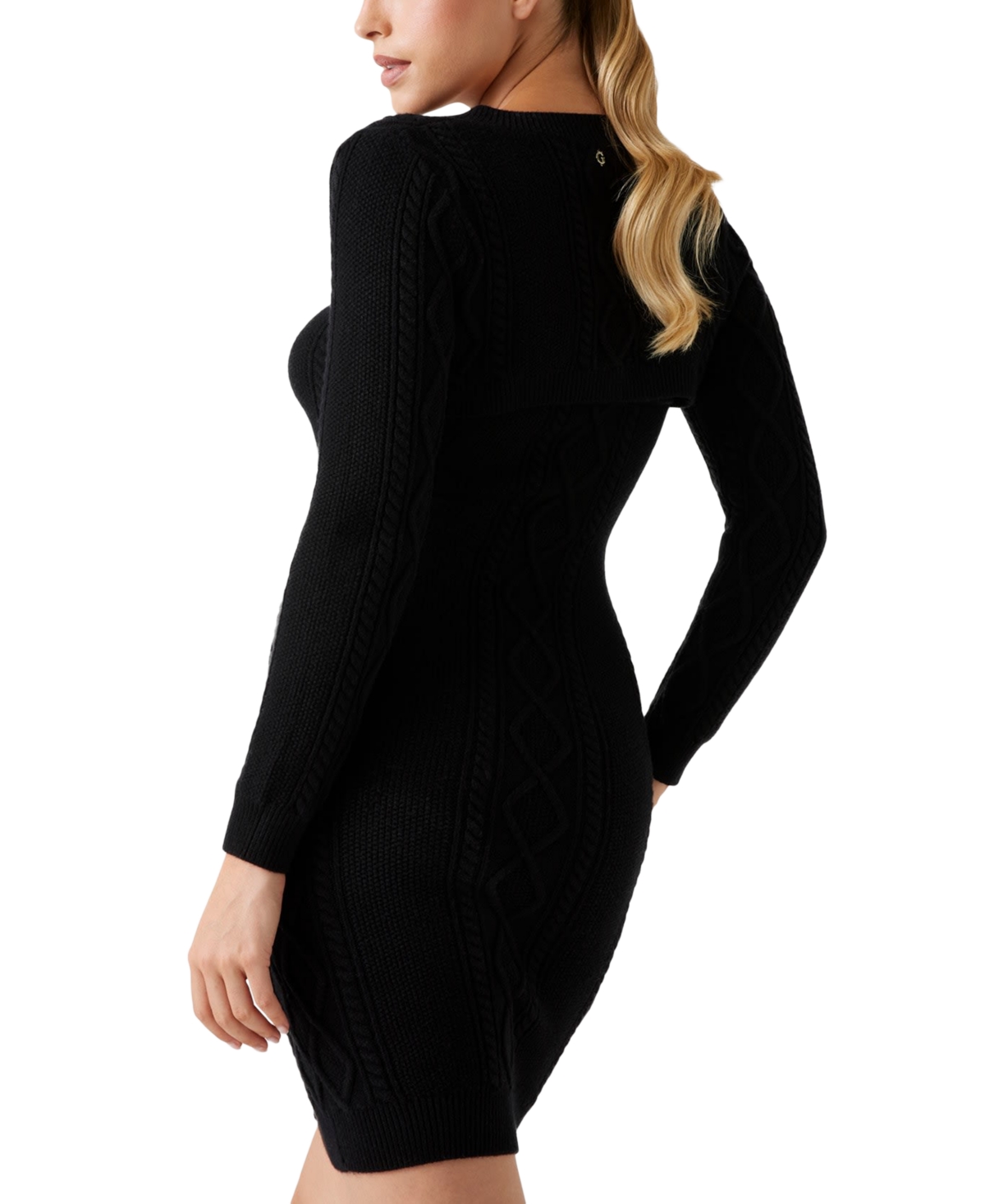 Guess Women's Daphne Detachable Shrug Long Sleeve Dress In Black